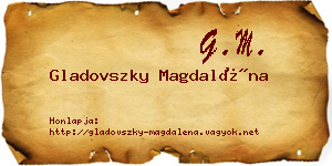 Gladovszky Magdaléna névjegykártya